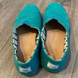 Toms Alpargata Heritage Canvas Teal Slip-Ons